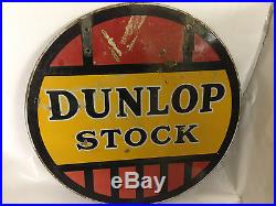 Vintage Enamel Sign Dunlop Stock Vintage Automobilia Sign