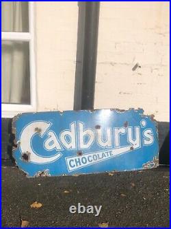 Vintage Enamel Sign Early Cadburys Advertising