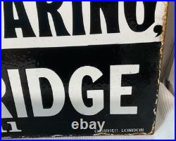 Vintage Enamel Sign. FOX & MANWARING EDENBRIDGE Estate Agent Double Sided