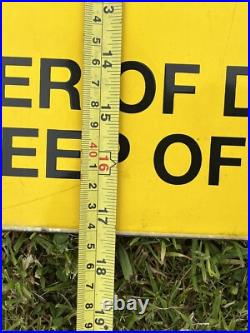 Vintage Enamel Sign Flat Danger of Death Keep off 45cm x 45cm (361)