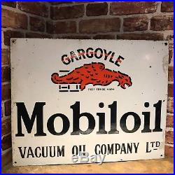 Vintage Enamel Sign Gargoyle Mobiloil Enamel Sign #2063