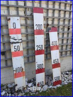 Vintage Enamel Sign. Height Depth Gauge. X 3 Heavy