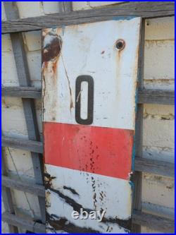 Vintage Enamel Sign. Height Depth Gauge. X 3 Heavy