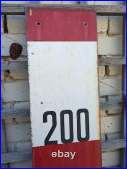 Vintage Enamel Sign. Height Depth Gauge. X 3 Heavy