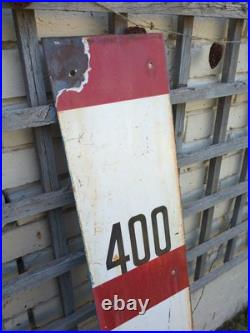 Vintage Enamel Sign. Height Depth Gauge. X 3 Heavy