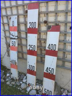 Vintage Enamel Sign. Height Depth Gauge. X 3 Heavy