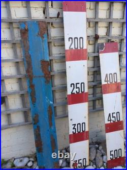 Vintage Enamel Sign. Height Depth Gauge. X 3 Heavy