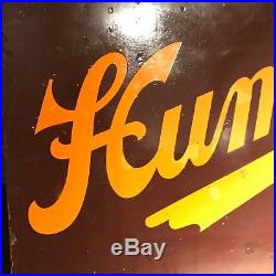 Vintage Enamel Sign Humber Motor Cycles Sign With Restoration #2043