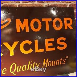 Vintage Enamel Sign Humber Motor Cycles Sign With Restoration #2043