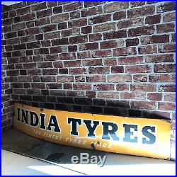 Vintage Enamel Sign India Tyres Enamel Sign #1799