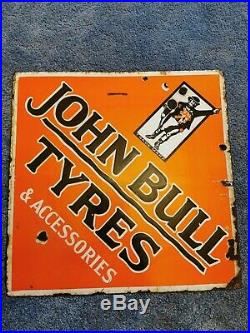Vintage Enamel Sign John Bull Tyres & Accessories