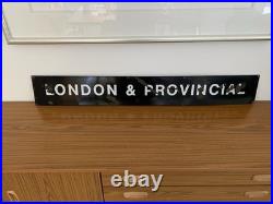 Vintage Enamel Sign London & Provincial 112 X 15 Man Cave, Bar, Pub, Café Decor