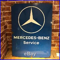 Vintage Enamel Sign Mercedes #2215