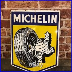 Vintage Enamel Sign Michelin #3014