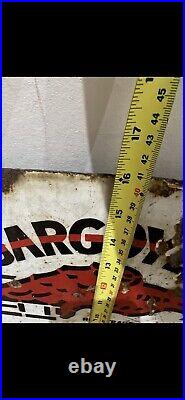 Vintage Enamel Sign Mobil Oil Double Sided Enamel Sign