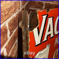 Vintage Enamel Sign Mobiloil Vacuum # 3916