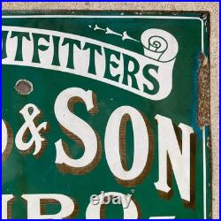 Vintage Enamel Sign N. GILL & SON TRURO Drapers Outfitters Edwardian Store