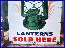 Vintage Enamel Sign Ogale Prabhakar Lanterns #20 (41cm by 23cm) 1950s Vintage Enamel Sign Ogale Prabhakar Lanterns #20 (41cm by 23cm) 1950s