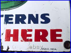 Vintage Enamel Sign Ogale Prabhakar Lanterns #20 (41cm by 23cm) 1950s Vintage Enamel Sign Ogale Prabhakar Lanterns #20 (41cm by 23cm) 1950s