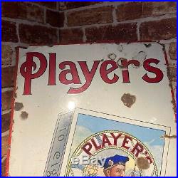 Vintage Enamel Sign Players Advertising #4470