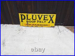 Vintage Enamel Sign Pluvex Roof Felt