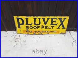 Vintage Enamel Sign Pluvex Roof Felt
