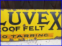 Vintage Enamel Sign Pluvex Roof Felt