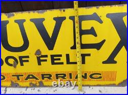 Vintage Enamel Sign Pluvex Roof Felt