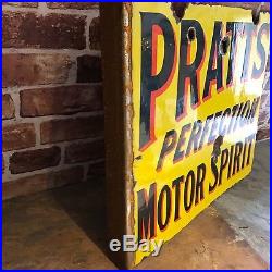 Vintage Enamel Sign Pratts Perfection Motor Spirit Sign Automobilia #1914