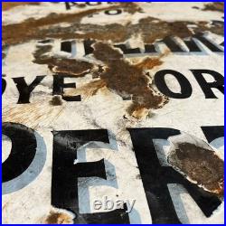 Vintage Enamel Sign Pullars Cleaners And Dyers, Perth. Double Sided