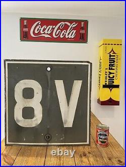 Vintage Enamel Sign Railway Sign Industrial Advertising Original Enamel Numbed