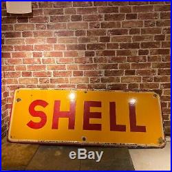 Vintage Enamel Sign Shell Enamel Sign #3882