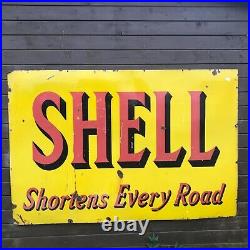 Vintage Enamel Sign Shell Sign - #3709