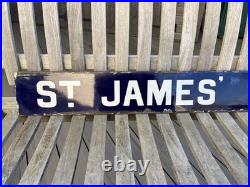 Vintage Enamel Sign St James Place London Antique Advertising