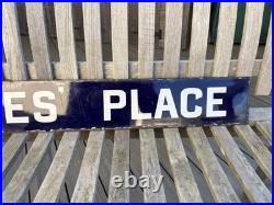 Vintage Enamel Sign St James Place London Antique Advertising