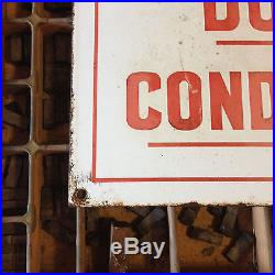 Vintage Enamel Sign The Railway Executive Danger Don't Touch Conductor Rails