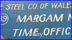 Vintage Enamel Sign.' The Steel Company Of Wales LTD'. Circa 1947 1967 Vintage Enamel Sign.' The Steel Company Of Wales LTD'. Circa 1947 1967