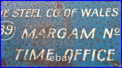 Vintage Enamel Sign.' The Steel Company Of Wales LTD'. Circa 1947 1967 Vintage Enamel Sign.' The Steel Company Of Wales LTD'. Circa 1947 1967