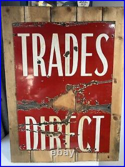 Vintage Enamel Sign, Trades Direct