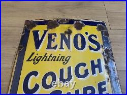 Vintage Enamel Sign Veno's Cough Cure