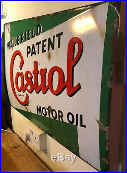 Vintage Enamel Sign Wakefield Castrol Motor Oil