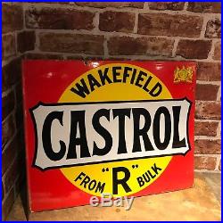 Vintage Enamel Sign Wakefield Castrol Motor Oil From R Bulk #2023