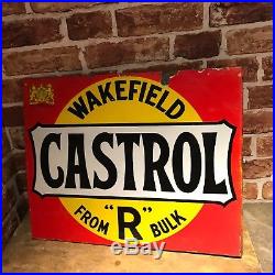 Vintage Enamel Sign Wakefield Castrol Motor Oil From R Bulk #2023
