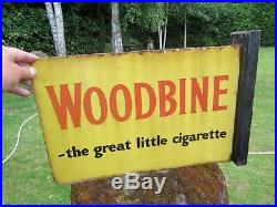 Vintage Enamel Sign Woodbine -the Great Little Cigarette 21 x 14 Double Sided