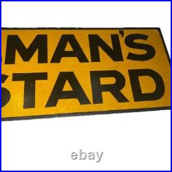 Vintage Enamel Sign for Colman's Mustard Blue & Yellow Rectangular Advertising