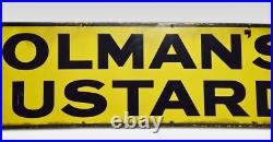 Vintage Enamel Sign for Colman's Mustard Blue & Yellow Rectangular Advertising Vintage Enamel Sign for Colman's Mustard Blue & Yellow Rectangular Advertising