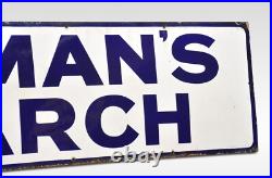 Vintage Enamel Sign for Colman's Starch Blue & White Advertising Plaque