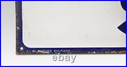 Vintage Enamel Sign for Colman's Starch Blue & White Advertising Plaque