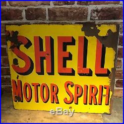 Vintage Enamel Sign -shell #2213