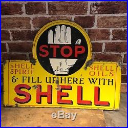 Vintage Enamel Sign -shell #2214